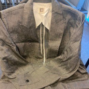 Anne Klein Women's Size Plus ONE Button Peak Lapel Jacket , Black/White, 18W